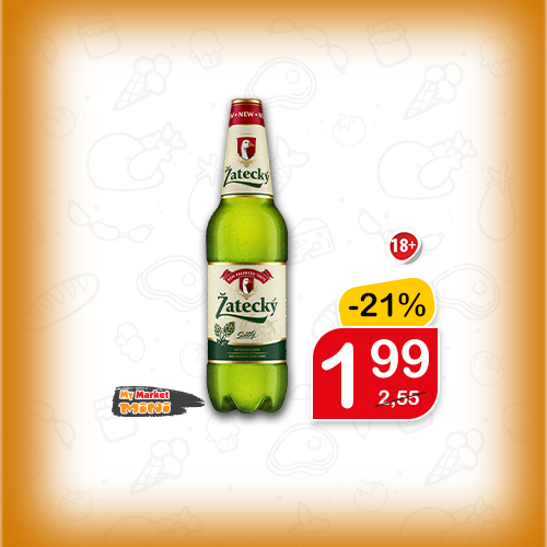 Бира
Жатецки, 1 л, светло